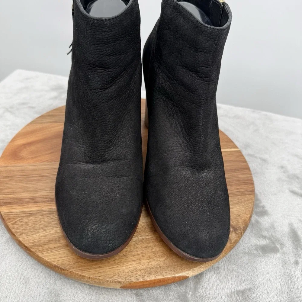 Cole Haan Ankle Boot‎ Grand OS Womens 10 Black Leather  Stacked High Heels Zip